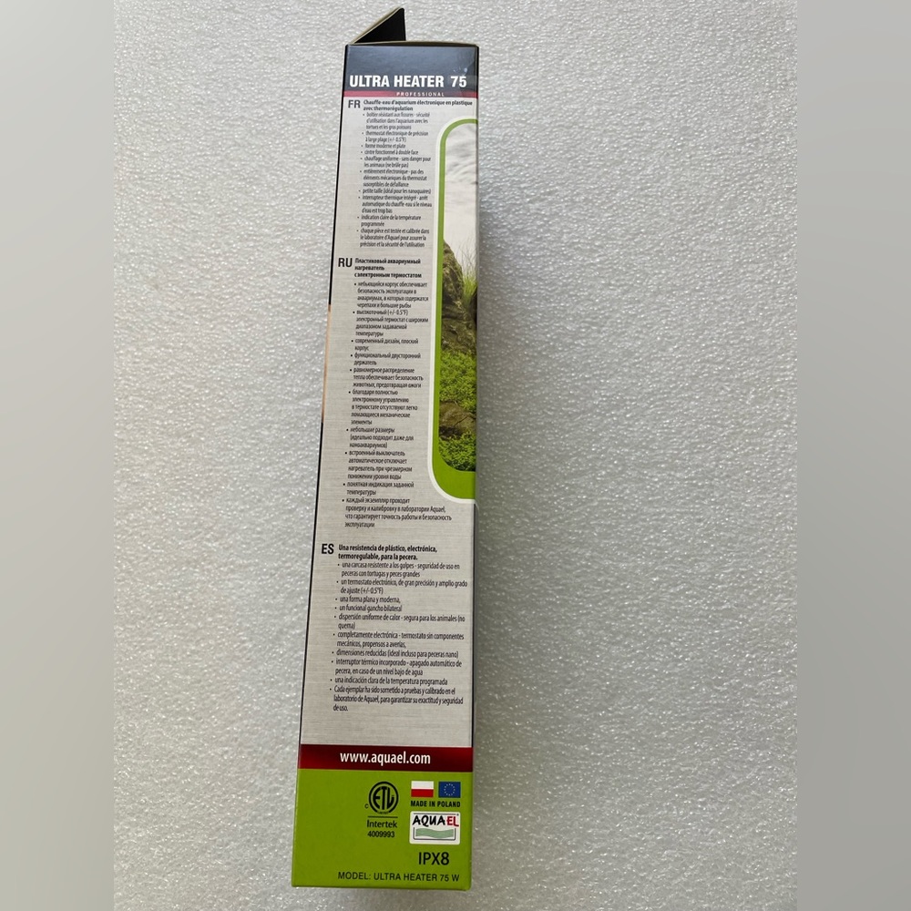 Aquael Ultra Aquarium Heater for Freshwater/Saltwater Aquariums 75 Watt $65 - Picture 4 of 6